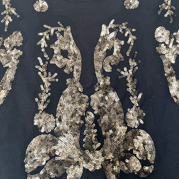 Urban Outfitters Black Tank Top with Gold Sequins - Picture 3 of 4